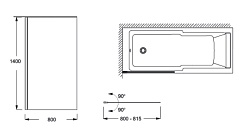 Jacob Delafon Шторка на класические ванны STRUKTURA (E6D042-GA) – фотография-2