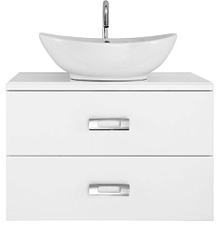 Водолей Тумба с раковиной Мэдисон 80 белая – фотография-1