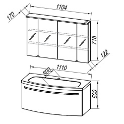 Kolpa San Тумба с раковиной Adele 110 RED – фотография-10