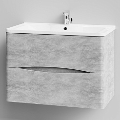 Водолей Тумба под раковину Адель 80 подвесная горный камень – фотография-2