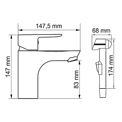 WasserKRAFT Смеситель для раковины "Leine 3508" – фотография-4