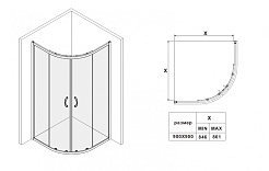 Azario Душевой уголок AZ-121 S А бронза – фотография-2
