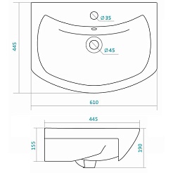 Santek Раковина для ванной Балтика 60 – фотография-2