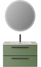BelBagno Мебель для ванной Eco Cer-N 80 CZR-8095-80 фисташковый софт ручки матовые чёрные – фотография-1