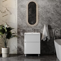 Teymi Тумба с раковиной Laina 60 белая матовая – фотография-14