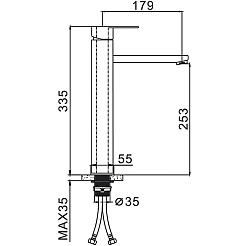 Frap Смеситель для раковины F10805-2 сатин – фотография-3