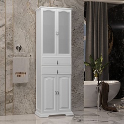 Opadiris Шкаф-пенал для ванной Риспекто 60 белый – фотография-2