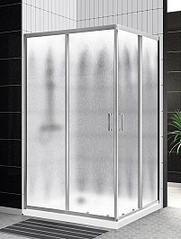 BelBagno Душевой уголок Uno 120/100 UNO-195-AH-2-120/100-CH-CR стекло рифленое – фотография-1