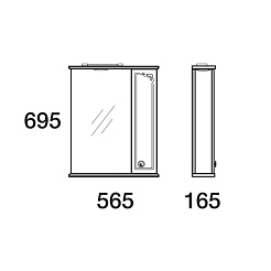 Merkana Зеркало-шкаф Кастилия 60 – фотография-2