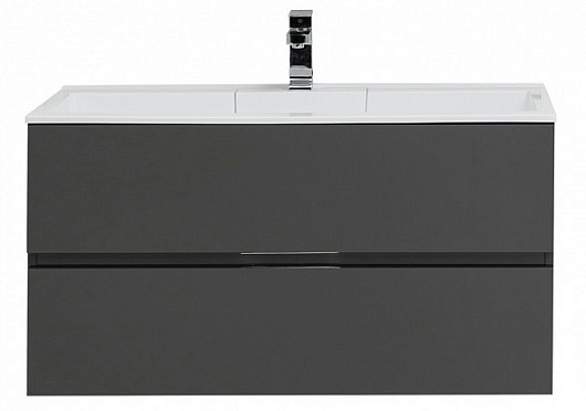 Aquanet Мебель для ванной Алвита 100 серый антрацит – фотография-12
