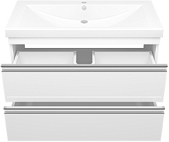 Misty Тумба с раковиной Ингрид 90 подвесная белая – фотография-3