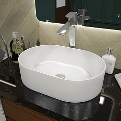 Teymi Раковина накладная в ванную Iva 46 белая T50606 – фотография-4