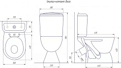 Rosa Унитаз-компакт Вега с микролифтом – фотография-2