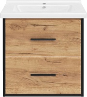 ASB-Mebel Тумба под раковину Монца 60 подвесная дуб золотой