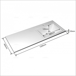 СанТа Тумба с раковиной Лидер 56 L напольная – фотография-5