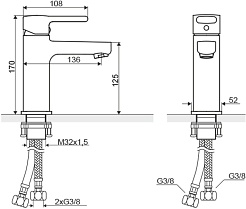 Excellent Смеситель Active для раковины – фотография-3