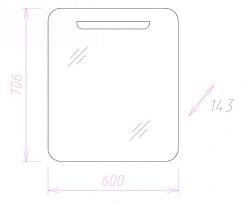 Onika Зеркальный шкаф Неаполь 60.01 – фотография-3