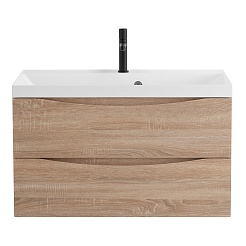 BelBagno Тумба с раковиной Marino 80 подвесная Rovere Bianco с раковиной 80/45 MR-AST – фотография-2