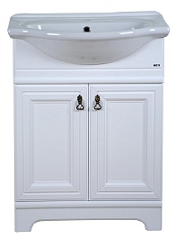 Misty Тумба с раковиной Лувр 65 белая – фотография-1