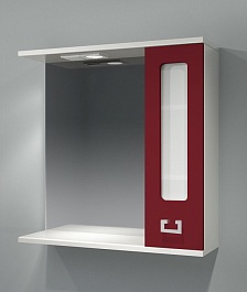 Какса-а Зеркальный шкаф Витраж-Цвет 70 R бордо – фотография-2