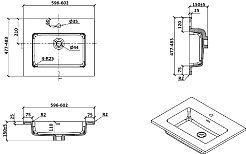Parly Тумба с раковиной Rhea 60 подвесная серая матовая – фотография-11