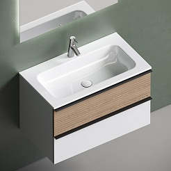 Sancos Мебель для ванной Delta 80 дуб светлый/белый – фотография-9