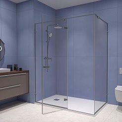 RGW Душевой уголок Stilvoll SV-040Gr 100x80 профиль серый стекло прозрачное – фотография-3