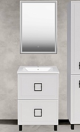 ASB-Mebel Мебель для ванной Санта 60 белая матовая – фотография-1