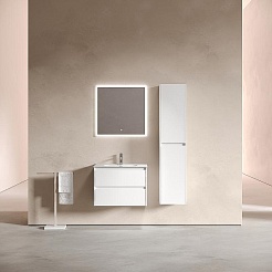 Sancos Тумба с раковиной Libra 70 белый глянец раковина Element 71 CN7007 – фотография-7