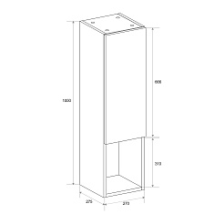 Зов Шкаф-пенал Кито 27 Флавио белый – фотография-6