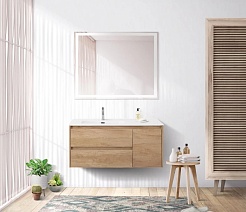 BelBagno Мебель для ванной Kraft 100 L подвесная Rovere Nebrasca Nature – фотография-6