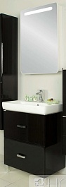 Акватон Мебель для ванной "Америна 70 Н" черная R – фотография-1