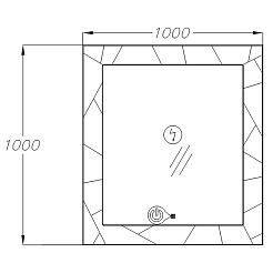 Opadiris Зеркало Луиджи 100 серое матовое – фотография-3