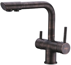 WasserKRAFT Смеситель для кухни под фильтр "A8047" темная бронза – фотография-1