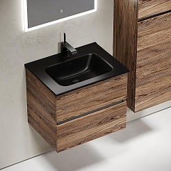 Sancos Тумба с раковиной Urban 60 дуб чарльстон раковина Element 61 CN7001MB – фотография-2