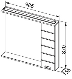 Aquanet Зеркальный шкаф "Доминика 100" белый – фотография-2