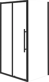 Esbano Душевой уголок Flex 110x90 ESF-119PS-B профиль черный матовый стекло прозрачное – фотография-1