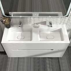 Jorno Тумба под раковину Modul 120 подвесная белая Mоl.01.122/P/W – фотография-2