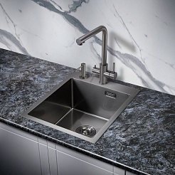 Milacio Мойка кухонная Denia 41 Steel вороненая сталь – фотография-4