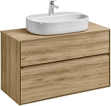 Акватон Тумба с раковиной Либерти 100 Одри Round дуб эльвезия