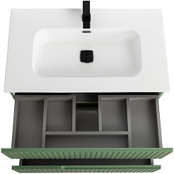 Cezares Тумба с раковиной Duet-N 80 подвесная CZR-8095-80 фисташковый софт – фотография-4