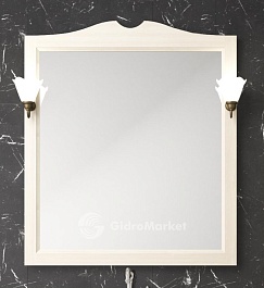 Opadiris Зеркало для ванной Кама 85 слоновая кость – фотография-1