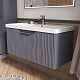 Equil Тумба под раковину Mirage 100 1 ящик подвесная графит софт – фотография-17