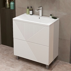 Mixline Тумба под раковину Вектор 75 белая – фотография-4