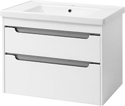 Ceruttispa Тумба с раковиной Эмилия grey 70 подвесная – фотография-1