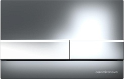 Ceramicanova Подвесной унитаз Metropol Rimless с шумоизоляционной панелью CN1000 с системой инсталляции Envision кнопка Flat хром – фотография-2