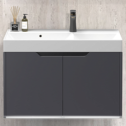 Ceruttispa Мебель для ванной Maiella 70 подвесная серая – фотография-4