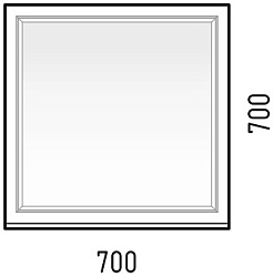 Corozo Зеркало Каролина 70 белое – фотография-5