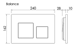 Ceramicanova Кнопка смыва Balance Square CN12-002BN брашированный никель – фотография-3