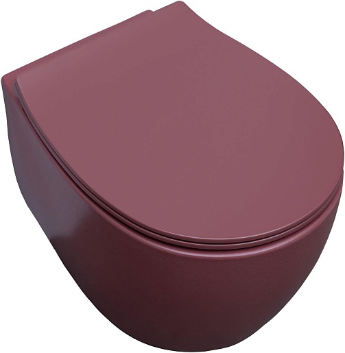Allen Brau Чаша подвесного унитаза Fantasy 4.11004.BD бордо – картинка-5